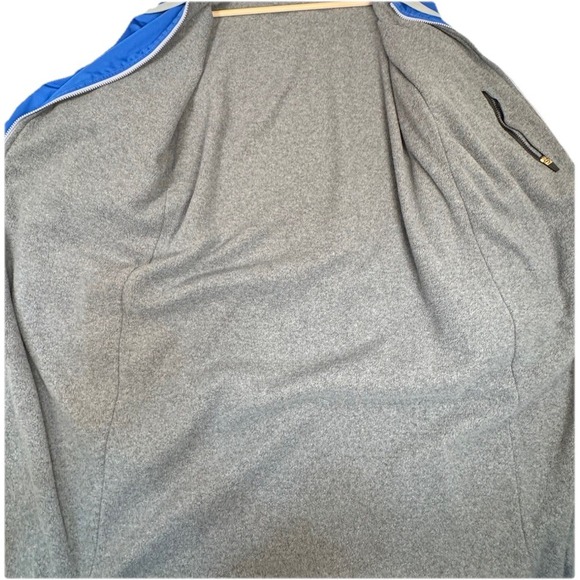 Speedo Team Jacket Parka Coat Small Royal Blue Long Hood Lined Pool Water Swim - Picture 5 of 7